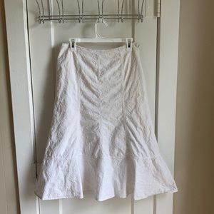 White midi skirt